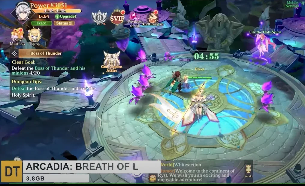 لعبة Arcadia Breath افضل العاب جديدة للموبايل