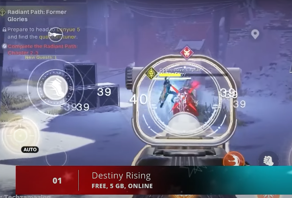 لعبة destiny rising افضل العاب اطلاق النار للاندرويد